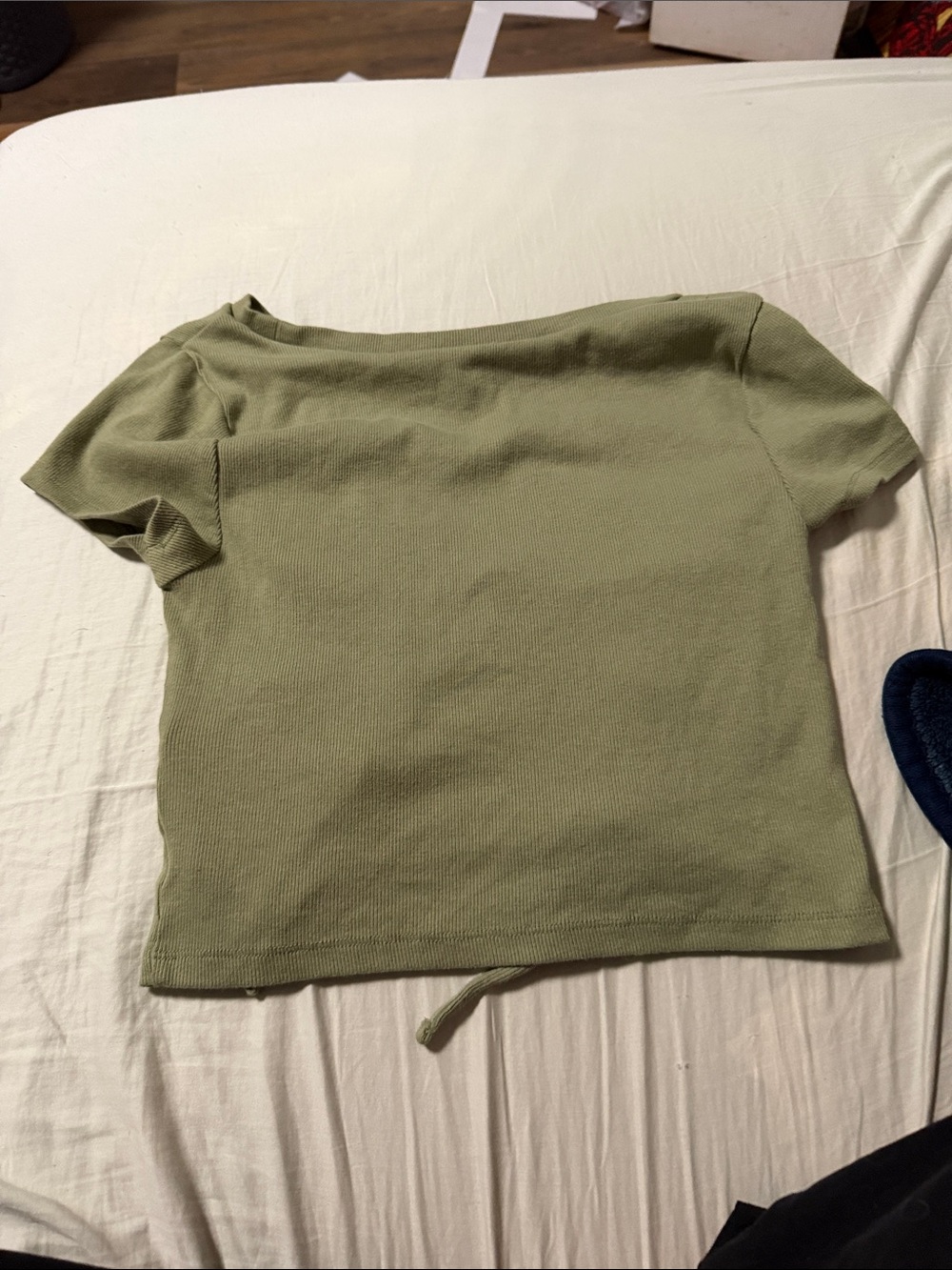 Women’s Olive Green Short Sleeve Knit Top